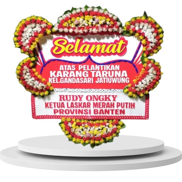 Bunga Papan Pelantikan 1,5m X 2m Keliling Bunga