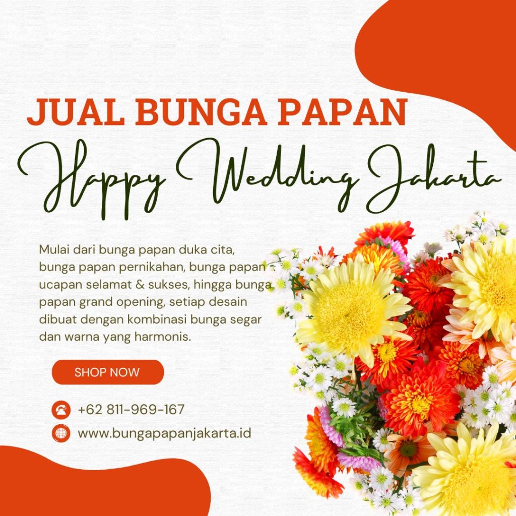 Jual Bunga Papan Happy Wedding Jakarta