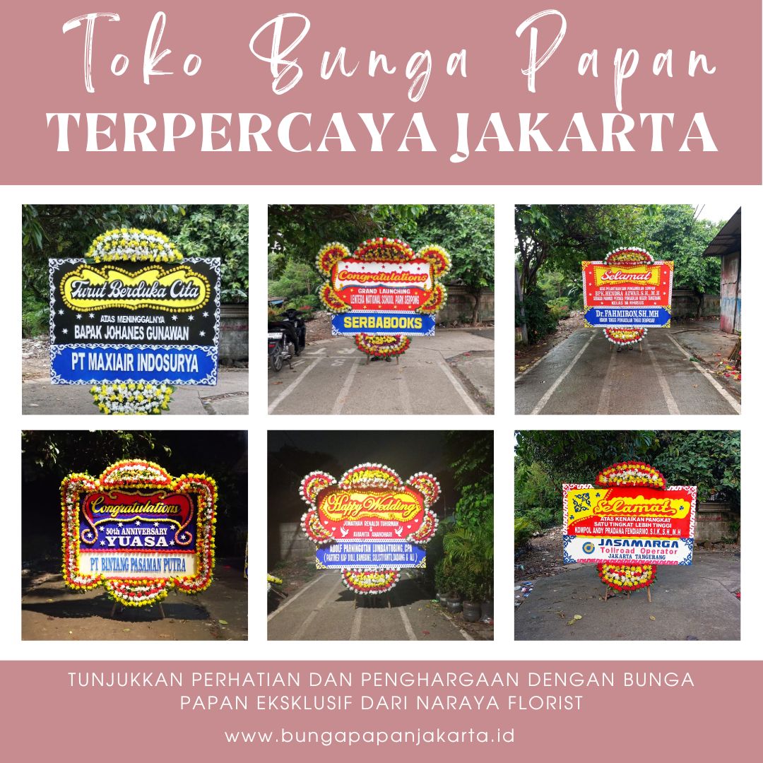 Toko Bunga Papan Terpercaya Jakarta