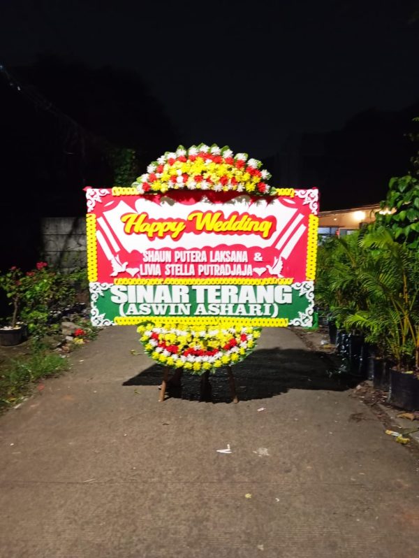 Bunga Papan Pernikahan 1,5m X 2m - Image 2