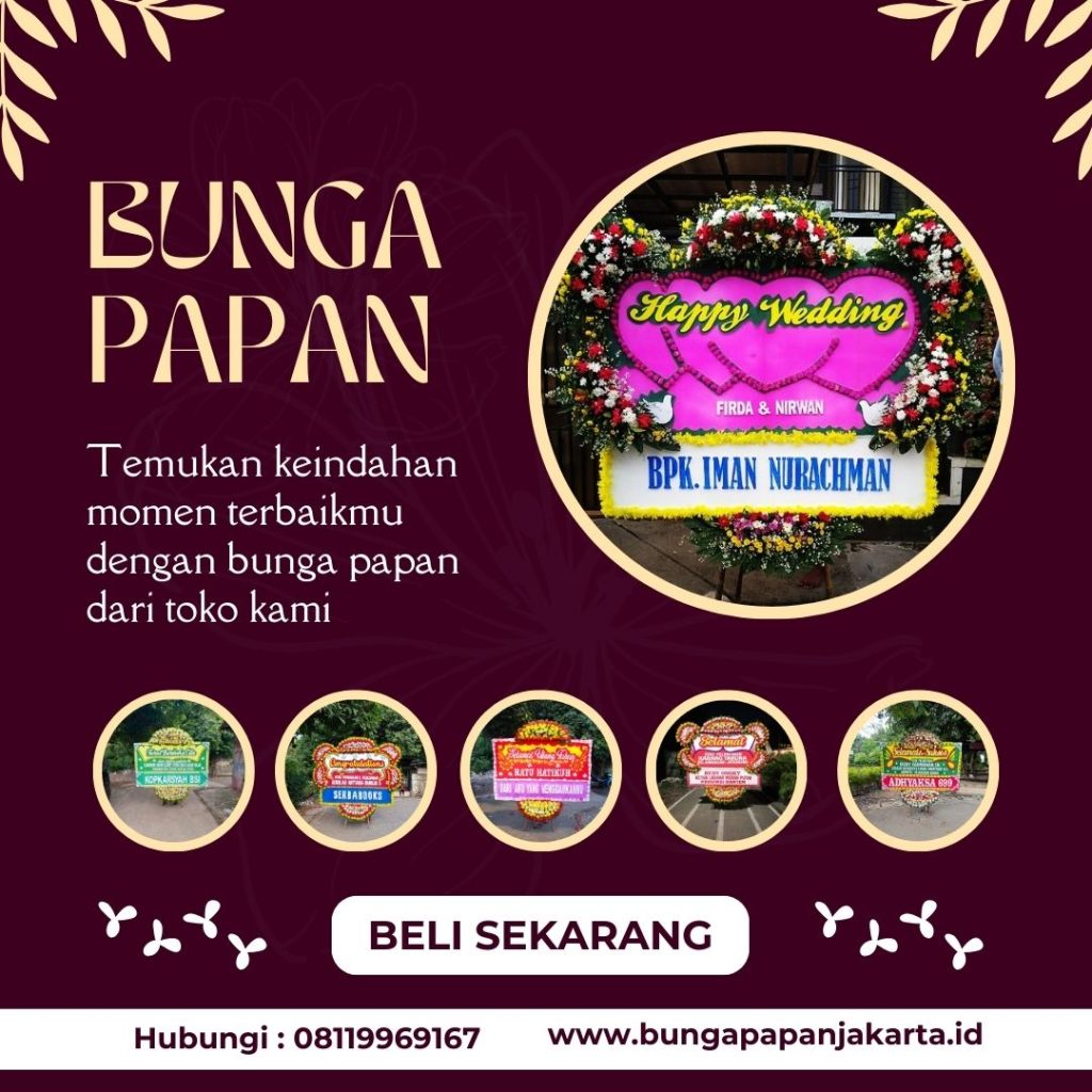 Bunga Papan Happy Wedding