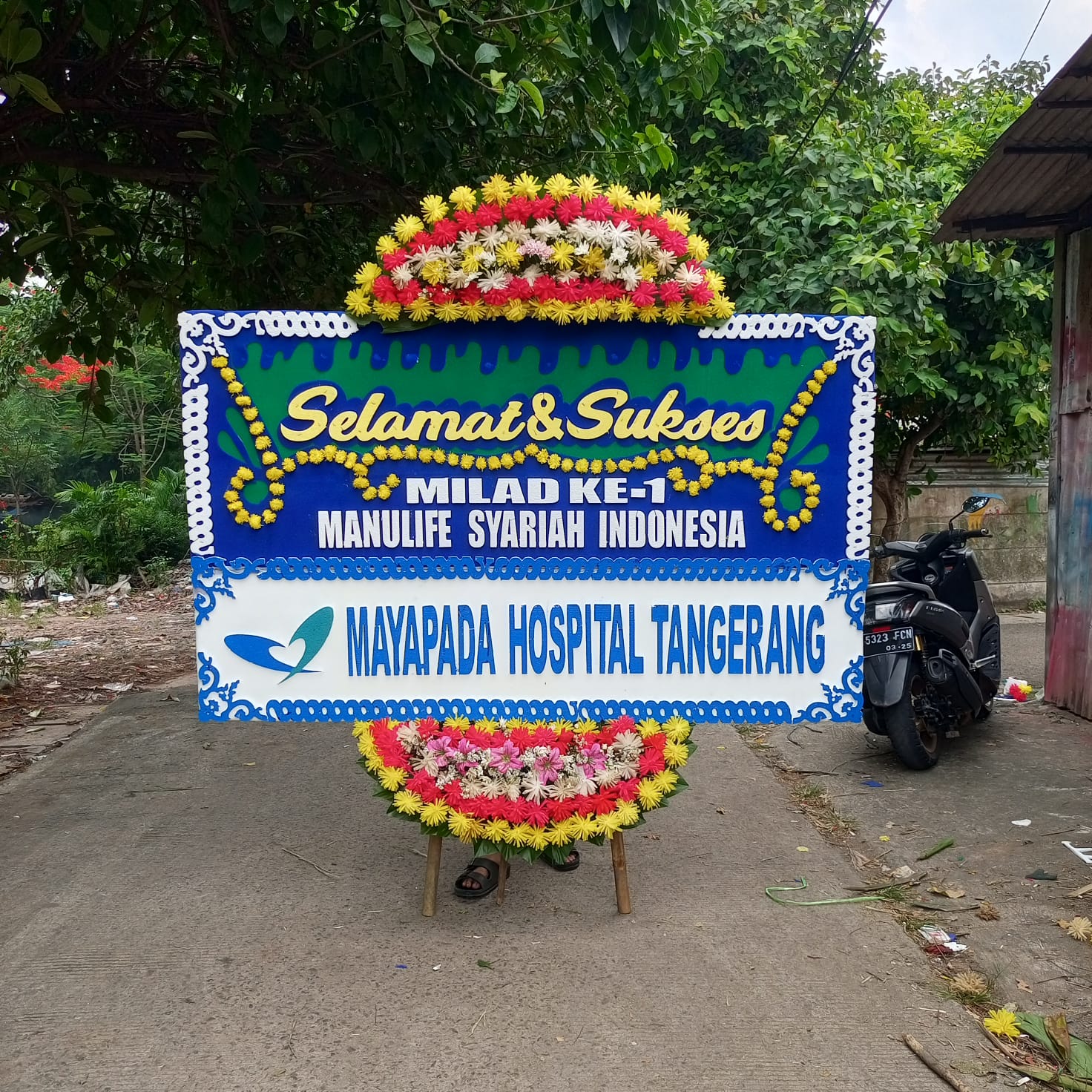 Bunga Papan Selamat dan Sukses Standar 1,2x2m